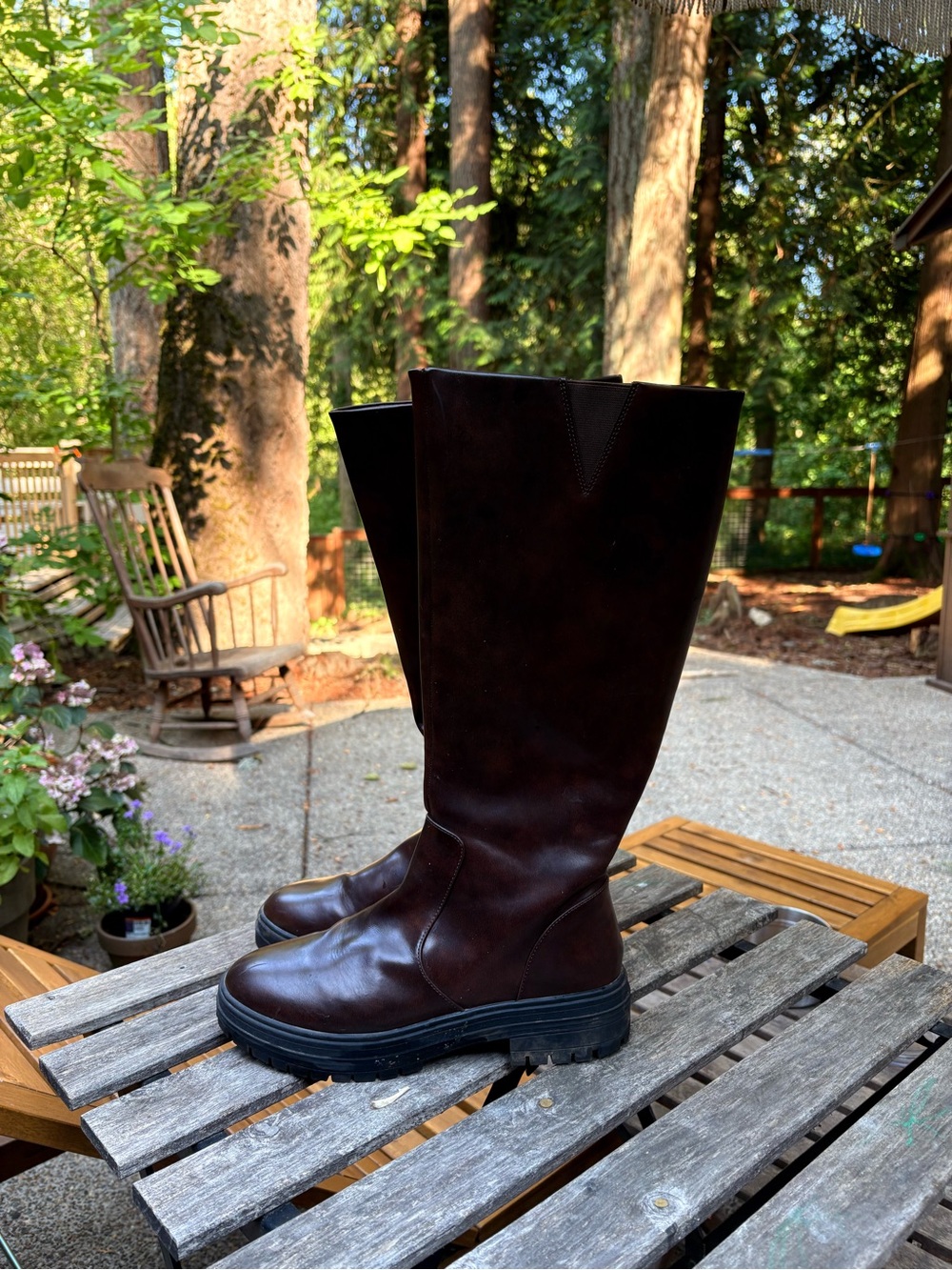 Gap Vegan Leather Lug Sole Tall Boots
